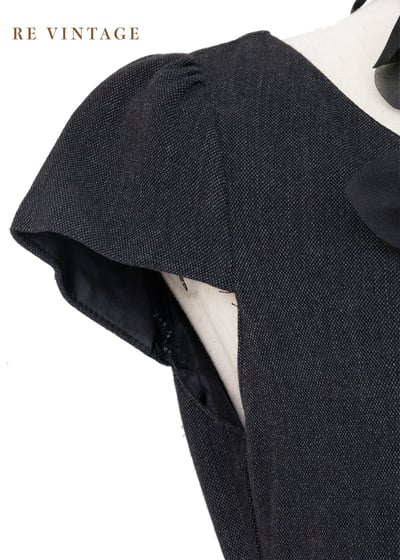 氣質單品 - 深灰色花苞綻放洋裝5