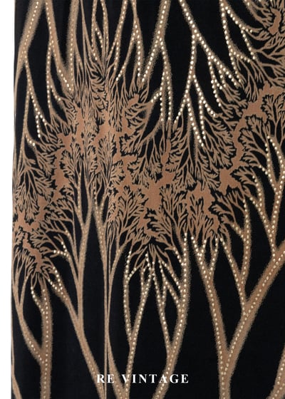 黑與金藤蔓黑長裙（25-30"）8