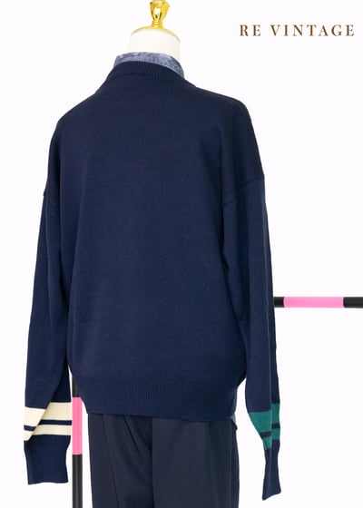 跳格子遊戲針織套頭毛衣10