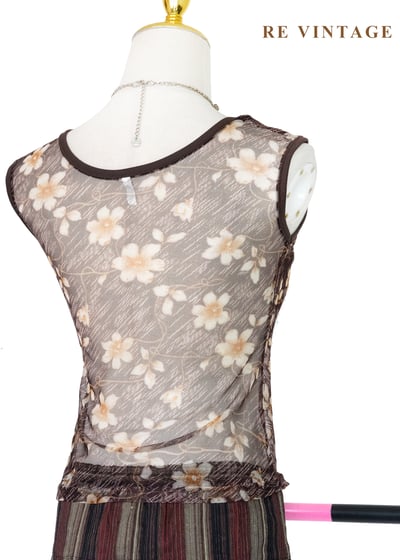 流星花朵透膚背心8