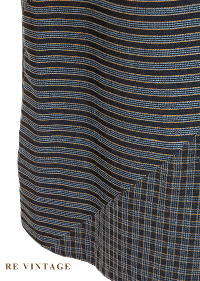 酷感錯位格紋拼接長裙（24"）6