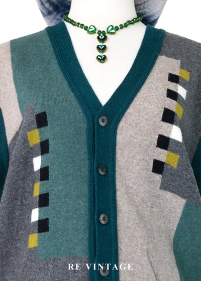 色塊跳動節奏毛料針織背心3