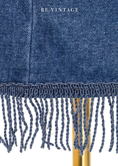 流蘇搖晃月光金幣牛仔短裙（26"）4