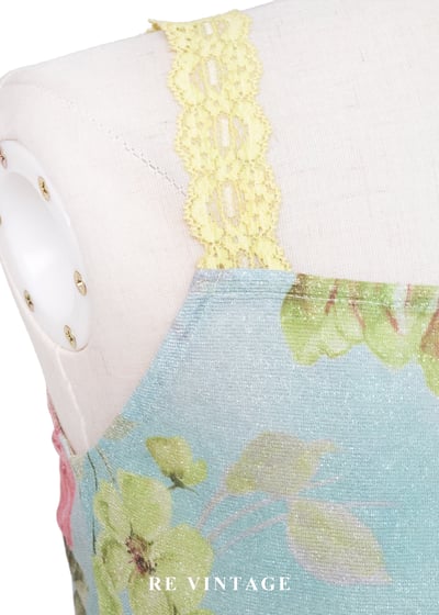 法國小鎮薄荷藍花朵背心10