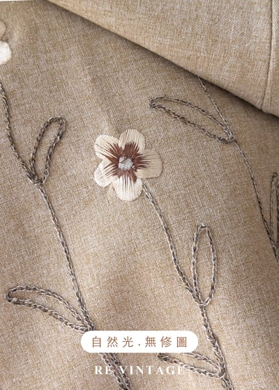 質感單品 - 燕麥色小白花長洋裝16