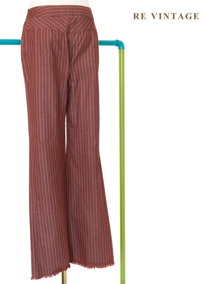 鐵鏽紅線條抽鬚長褲（26"）7