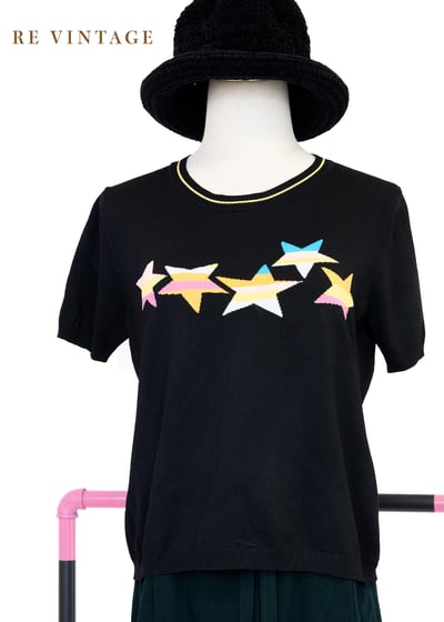 義大利製 - 滿分五顆心薄款針織短袖上衣1