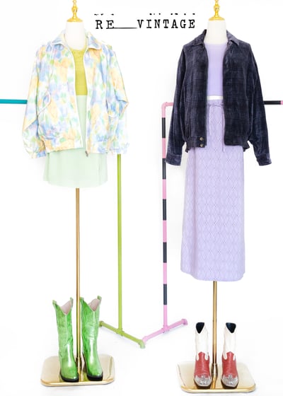 深藍紫色格紋絨布夾克外套2