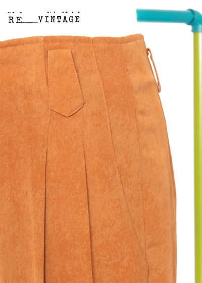 暗橘子色高腰煙管褲7