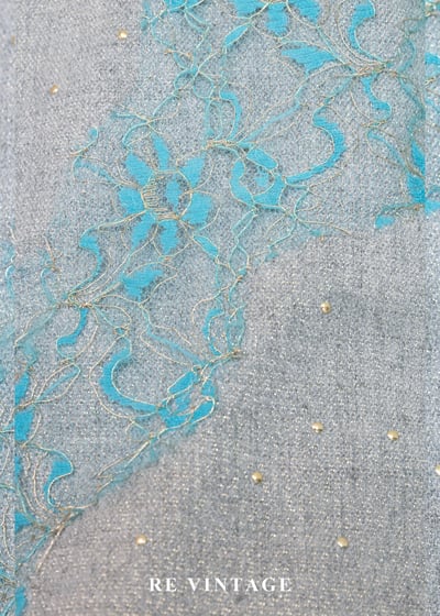 繁花詩篇 - 湖水藍精緻蕾絲背心11