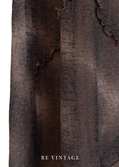 黑咖啡波紋立體拉花細肩帶長洋裝10