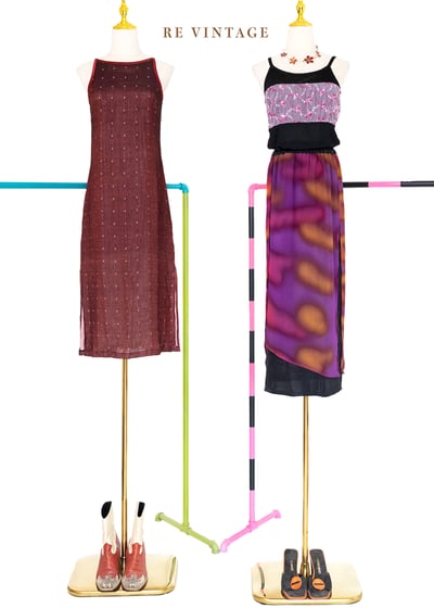 粉紅閃閃霓虹燈片片長裙（20-30"）2