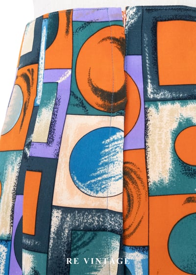 復古乖乖牌幾何藝術高腰短褲（27"）11