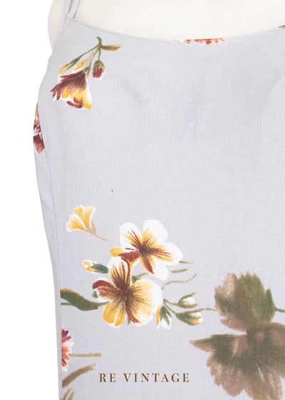 石灰色橘花盛開細肩帶洋裝15