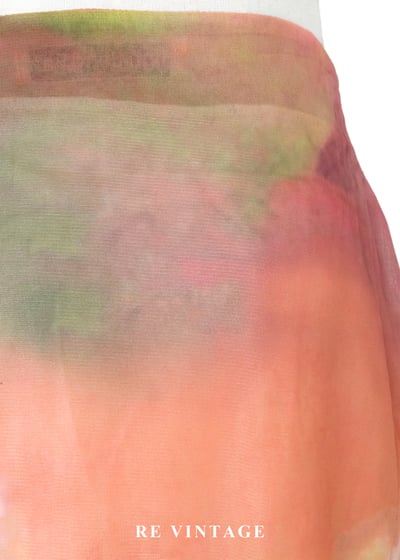 夕陽色的呼吸 - 暖橘渲染抽繩雪紡裙（27"）9