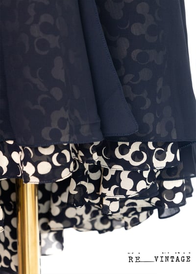 花兒美人魚深藍色高腰裙（25"）12