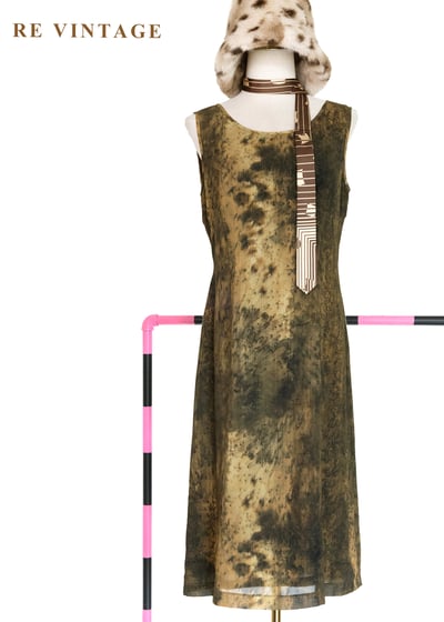 森林苔蘚渲染藝術洋裝1