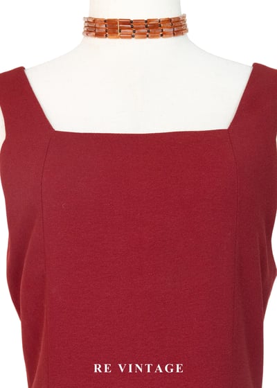 Lipstick 方領優雅剪裁長洋裝3