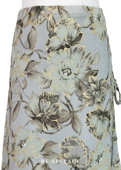 套裝裙子 - 金色午後的華麗金線勾勒花卉裙（26-29"）7