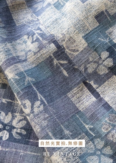 藍綠色格子與小花一起醒來得早晨長裙（27-30"）11