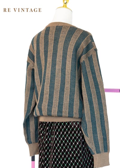 森林綠無限菱格針織毛衣6