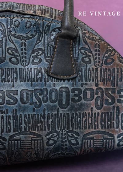 Betty Boop 刷染藍橘色人造皮革包5