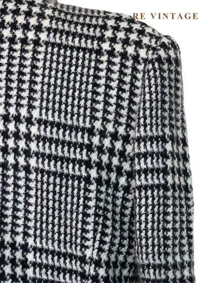 紅釦千鳥格刺繡西裝外套11