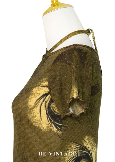 綠金色漩渦繞頸上衣8