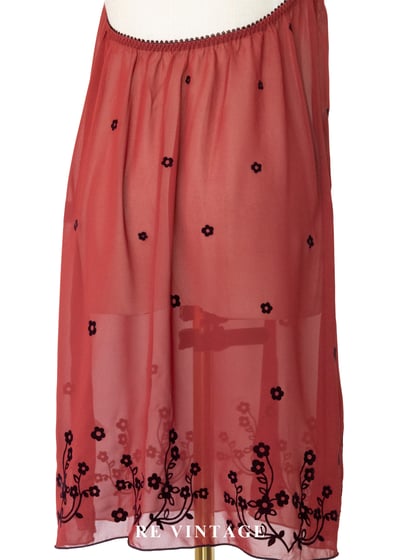 一抹紅露背小花背心/洋裝10