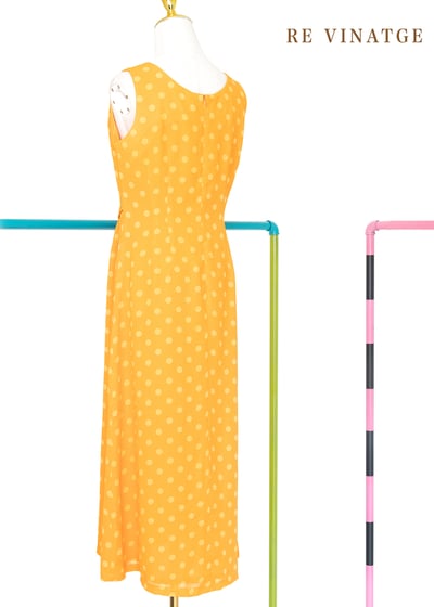 Neon Orange 點點長洋裝5