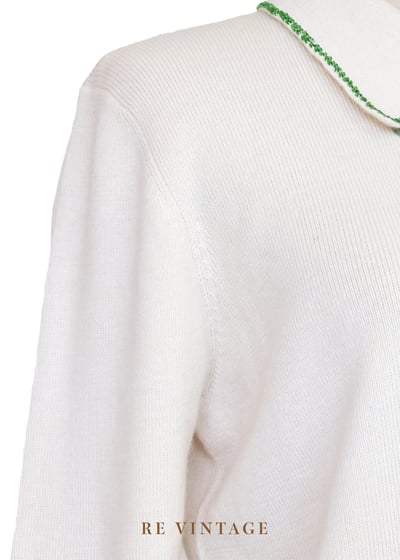 Poetic Flora 晨光葉脈花影針織衫9