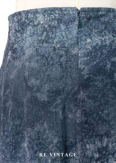 藍灰水墨渲染雙層布料長裙（28"）12