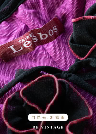 黑夜裡盛開的紫紅花繞頸長洋裝14