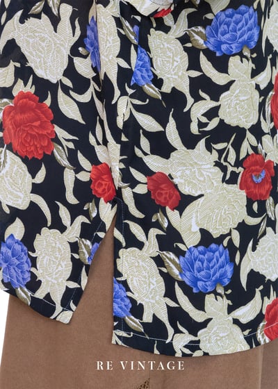 午夜牡丹華麗花火短袖上衣8