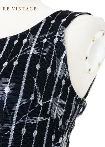 優雅花之線條流動節奏網紗長洋裝7