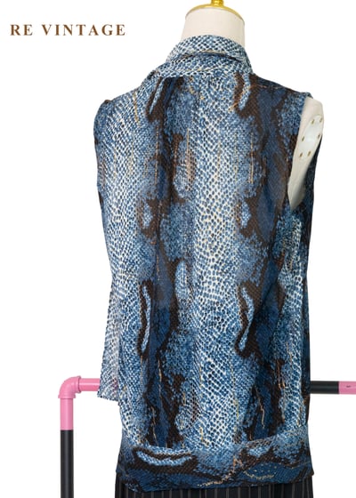 幻藍蟒紋領結冷冽背心10