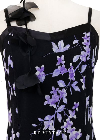 黑夜紫光花火細肩帶洋裝5