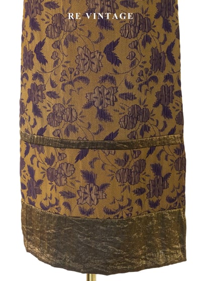 秋日神諭緹花拼接長裙（28"）4