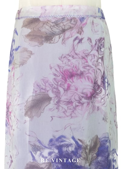 粉紫夢境模糊花卉美裙（27"）3