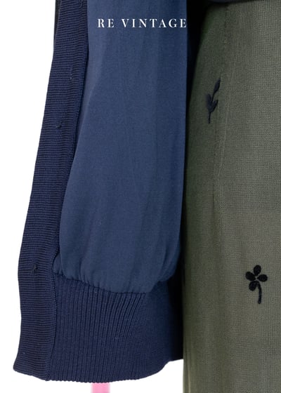 Dark Navy 圖騰毛料針織背心8