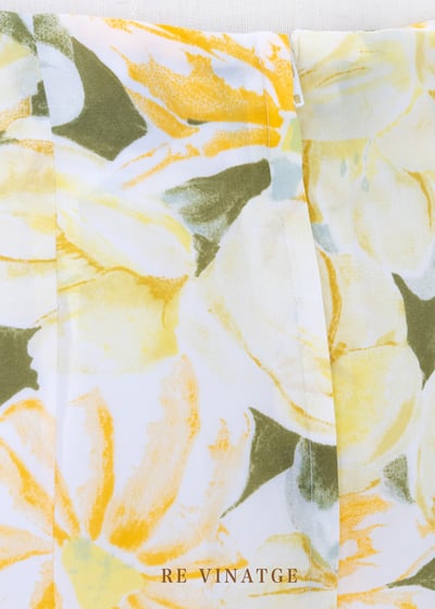 淡淡的粉黃色花朵短裙（26")6