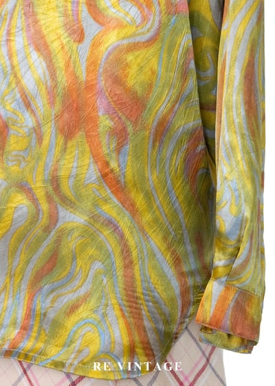 漩渦印花流動顏料緞面襯衫11