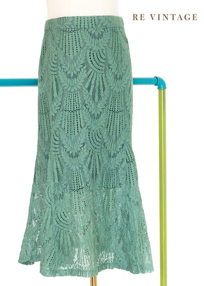 Green Grass 蕾絲中長裙（27"）1