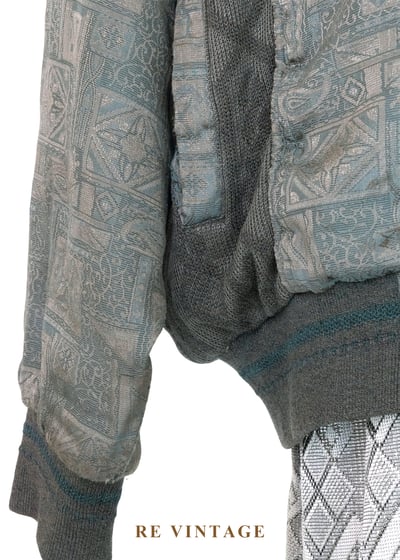 灰綠色霧裡紋路復古夾克外套10