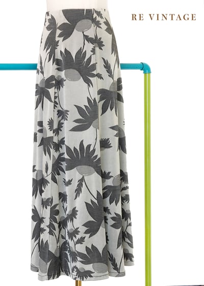 風吹花動灰色階長裙（24-30"）1