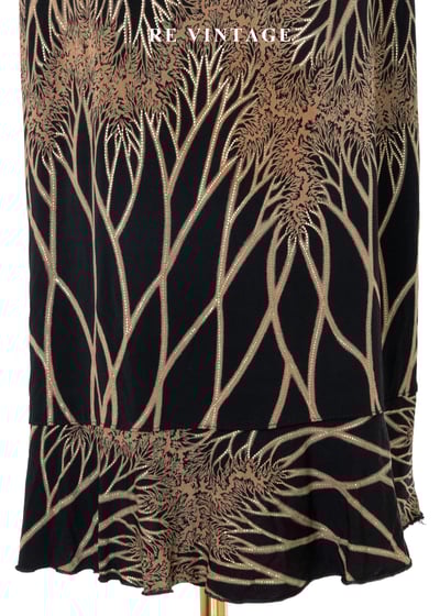 黑與金藤蔓黑長裙（25-30"）6