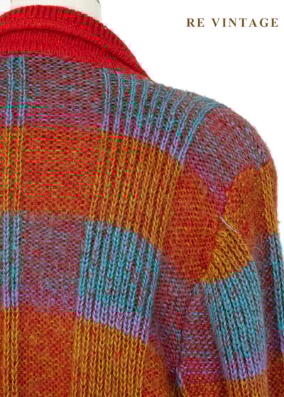 色彩炸彈大格紋針織毛衣外套14