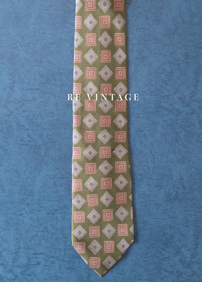 抹茶綠綠顛倒方格領帶2