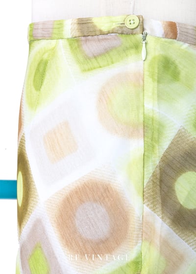 Amber Moss 菱格光影琥珀綠長裙（27"）7