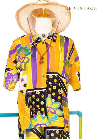 套裝上衣 - 搖擺花拼派對襯衫1